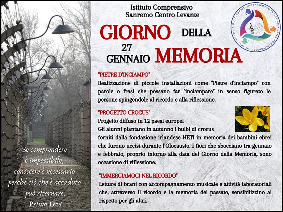 locandina Giornata della Memoria