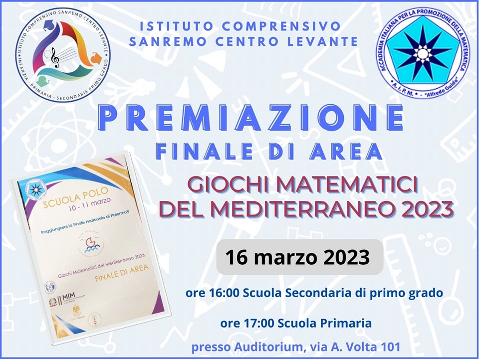 Locandina premiazione Olimpiadi Matematica